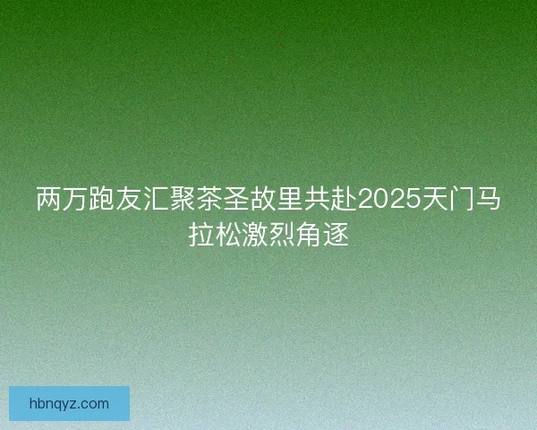 两万跑友汇聚茶圣故里共赴2025天门马拉松激烈角逐